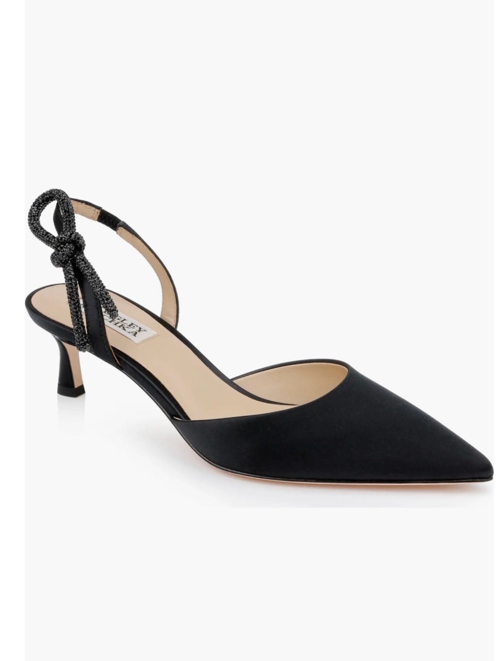 Gentry Slingback Pointed Toe Kitten Heel Pump
Badgley Mischka Bridal sz 9